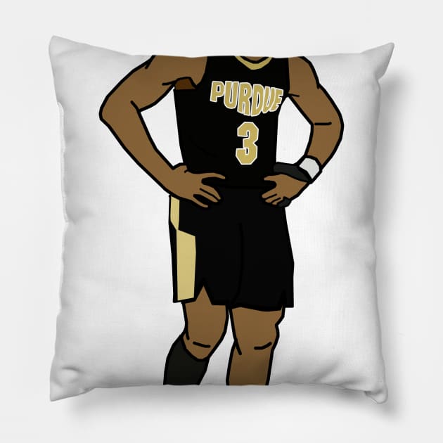 Carsen Edwards - NCAA College Basketball Purdue Pillow by xavierjfong