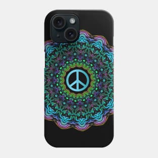 KALIEDOSCOPE Peace Sign Blue - Peace Activist Art Phone Case