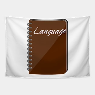 Language School Subject Labels Spiral Notebook Tapestry