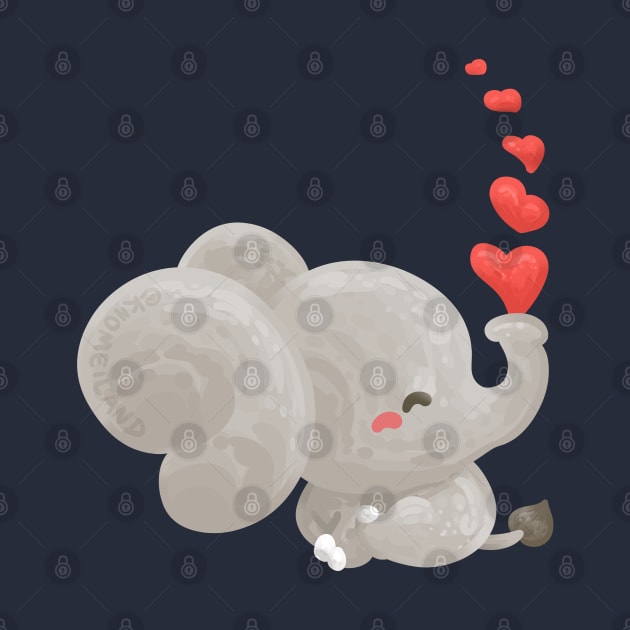 Elephant with Valentine Mood by Khotekmei