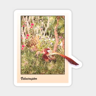 Velociraptor Polaroid Magnet