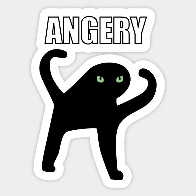 Angery As Heck Cat Meme Cat Autocollant Teepublic Fr