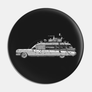 Ecto-1 Vintage, White Pin