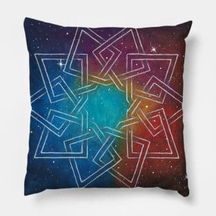 Lagoon Nebula galaxy star pattern watercolor Pillow