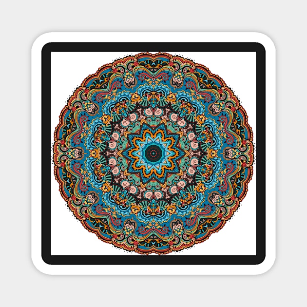 Trippy Mandala Magnet by alexrow