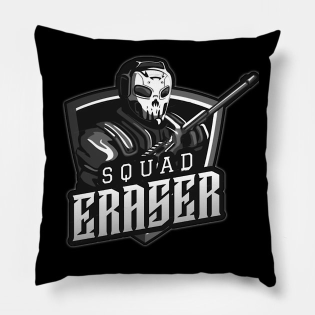 FPS Battle Royal Team Eraser Gamer Pillow by Boztik-Designs