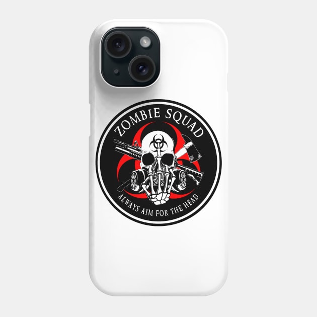 Biohazard Zombie Squad Always aim for the head F U Ring Patch outlined Phone Case by Ratherkool