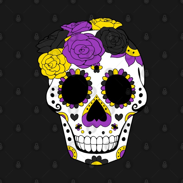 NonBinary | NB Pride - SugarSkulls Dia de los Muertos by celestinaart