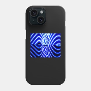 Crystal ball abstract blue and white Phone Case