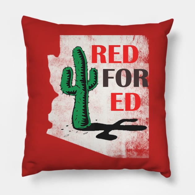 Red For Ed Shirt: Colorado Teacher Protest Walkout Tshirt Pillow by Teefun012