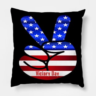 Victory Day Flag usa Pillow