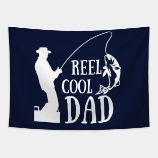 Funny Dad  Reel Cool Dad - Fishing, Father's day Tapestry