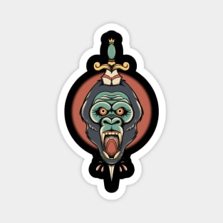 Angry Gorilla Japanese Style Magnet