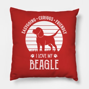 Beagle Dog Minimalist Design Pillow