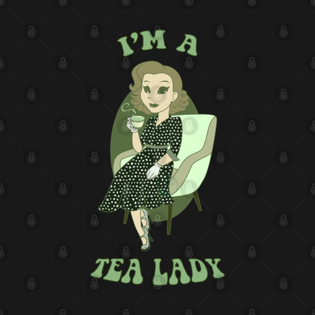 Old Cartoon Style pin up - Tea by JuditangeloZK