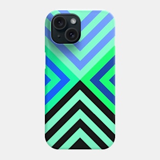 Black and Blue Green Triangular Phone Case