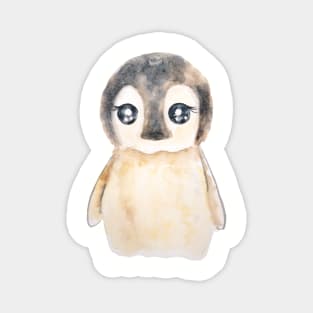 cute baby penguin watercolor Magnet