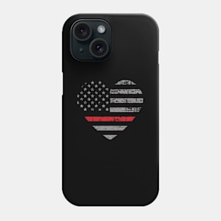 Thin Red Line Flag Firefighter Support Phone Case