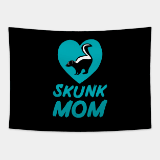 Skunk Mom for Skunk Lovers, Blue Tapestry