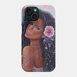 Summer Hibiscus mermaid by Renee Lavoie Phone Case