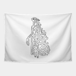 Sonia Geoglyph Black on White (Totk) Tapestry