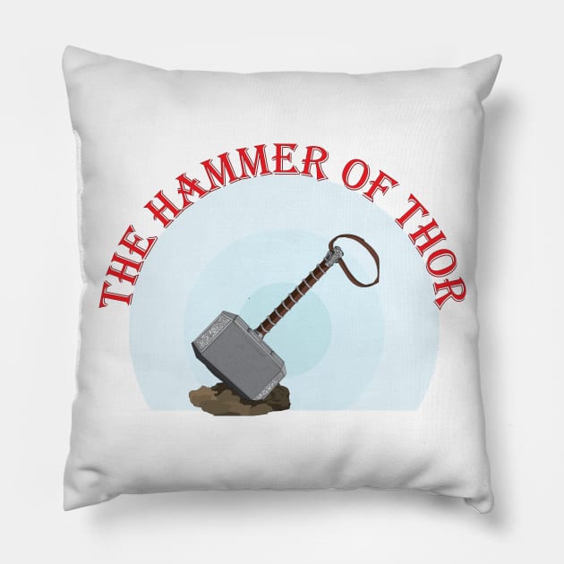 The hammer of Thor Pillow by GilbertoMS
