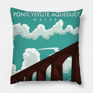 Pontcysyllte Aqueduct Wales Travel poster Pillow