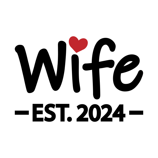 Wife EST. 2024 typographic logo design by CRE4T1V1TY