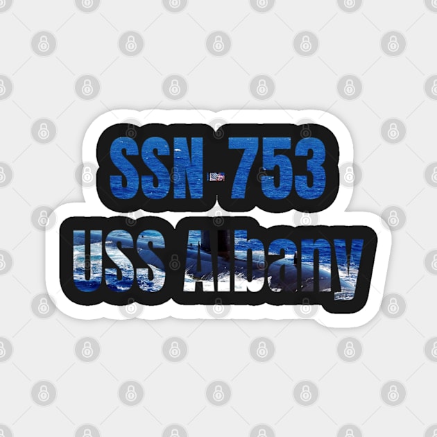 USS Albany (SSN-753), Navy Sailor Veteran Gift Magnet by woormle