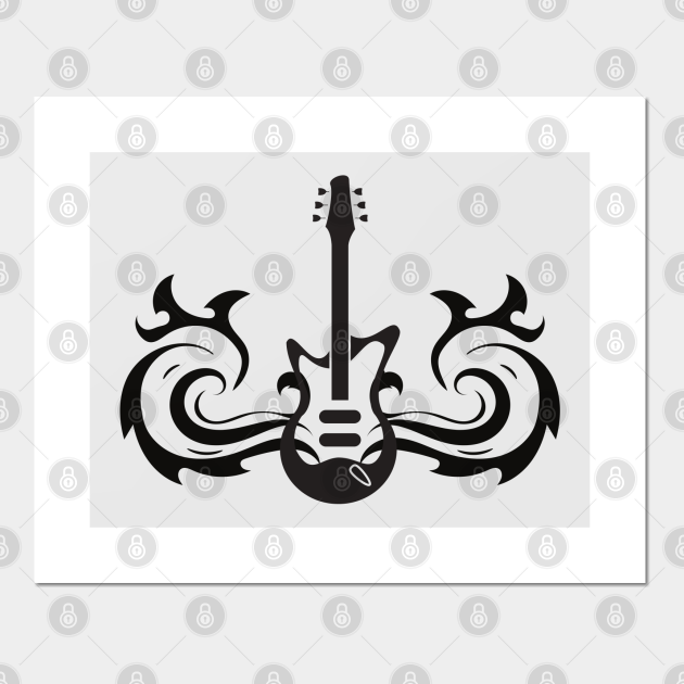 Guitar Tattoo Art Design - Guitar Tattoo - Posters and Art Prints | TeePublic Guitar Tattoo Art Design - Guitar Tattoo - Posters and Art Prints | TeePublic