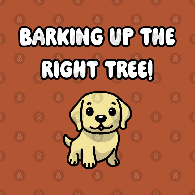 Barking Up The Right Tree: Cute Golden Retriever by CallamSt