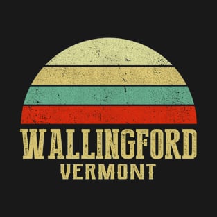 WALLINGFORD VERMONT Vintage Retro Sunset T-Shirt