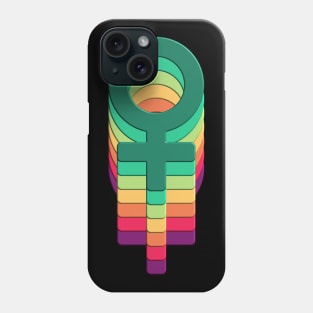 Colorful female symbol girl power Phone Case