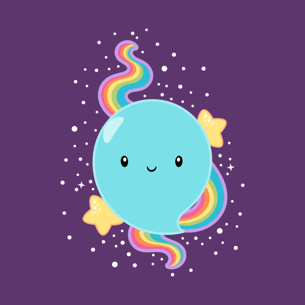 Kawaii Ghost in the Galaxy by JessicaSawyerDesign