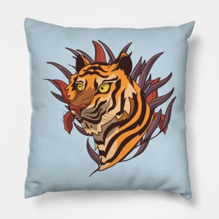 Hand drawn tiger head Pillow