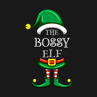 The Bossy Elf Matching Family Christmas Pajama T-Shirt