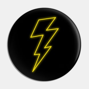 Neon Lightning Bolt Pin