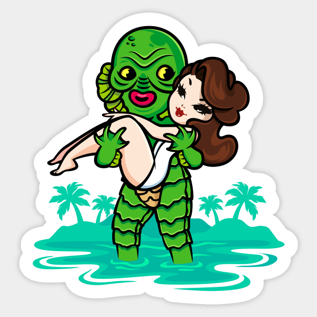 Creature From The Black Lagoon Black Lagoon Monster Sticker Teepublic