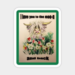 I love you Cow Magnet
