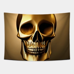 Golden Skull Tapestry