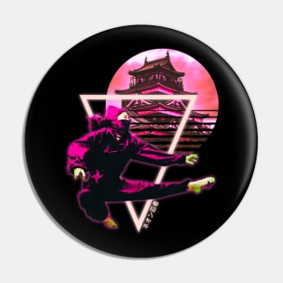 Neon Ninja Vaporwave aesthetic Japan Pin