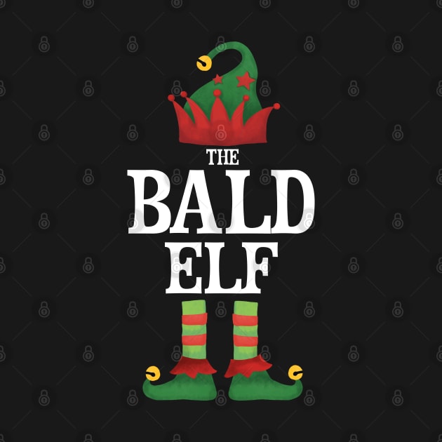 Bald Elf Matching Family Group Christmas Party Pajamas by uglygiftideas