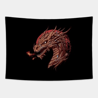 Dragon Head Fireball Tapestry