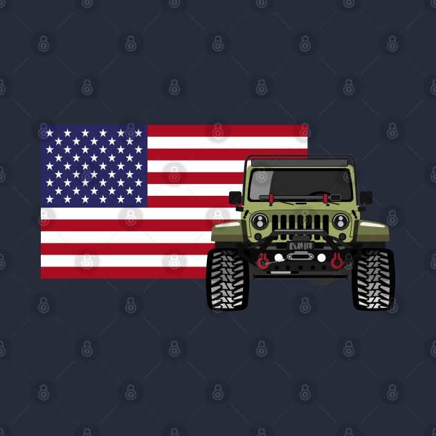 Nickrjanssen_US FLAG Jeep by sojeepgirl