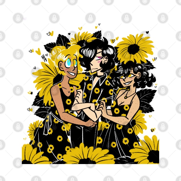 Sunflower Trio by nicolealtdelete