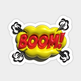 Comic Boom Sign Magnet