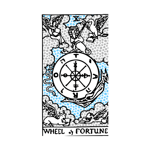 Modern Tarot Design - 10 Wheel of Fortune by annaleebeer