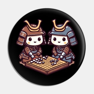 Kawaii samurai go board game baduk Pin