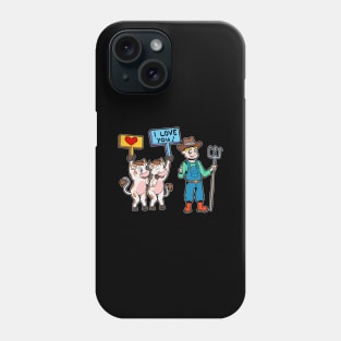 Cows love the farmer - cow farmer Phone Case