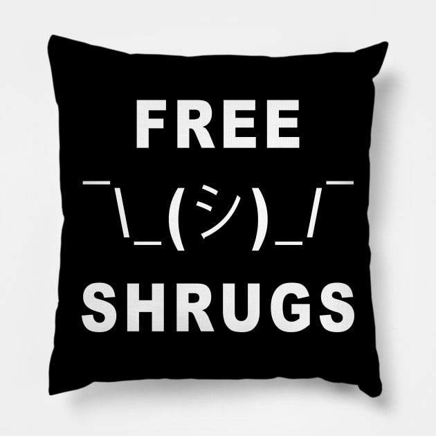 Free Shrugs Pillow by RockettGraph1cs